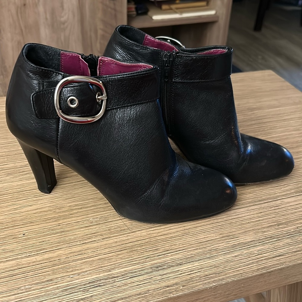 Coach heeled bootie with buckle women’s size 8 black